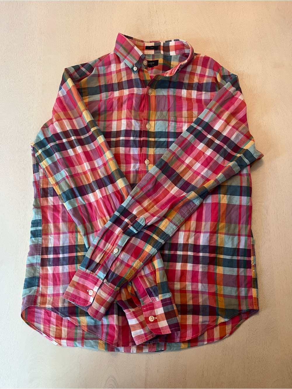 J. Crew Multicolor Plaid Button-Down Shirt